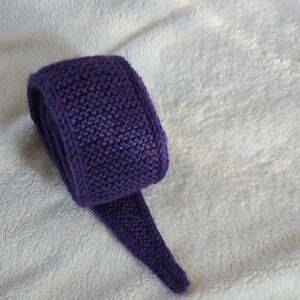 Hand Knit Purple Neckerchief 🧣🫐